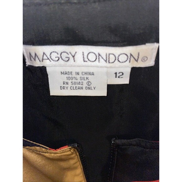 Maggy London Women’s Full Zip Shacket Size 12 Multicolor 100% Silk Going out - Picture 2 of 12